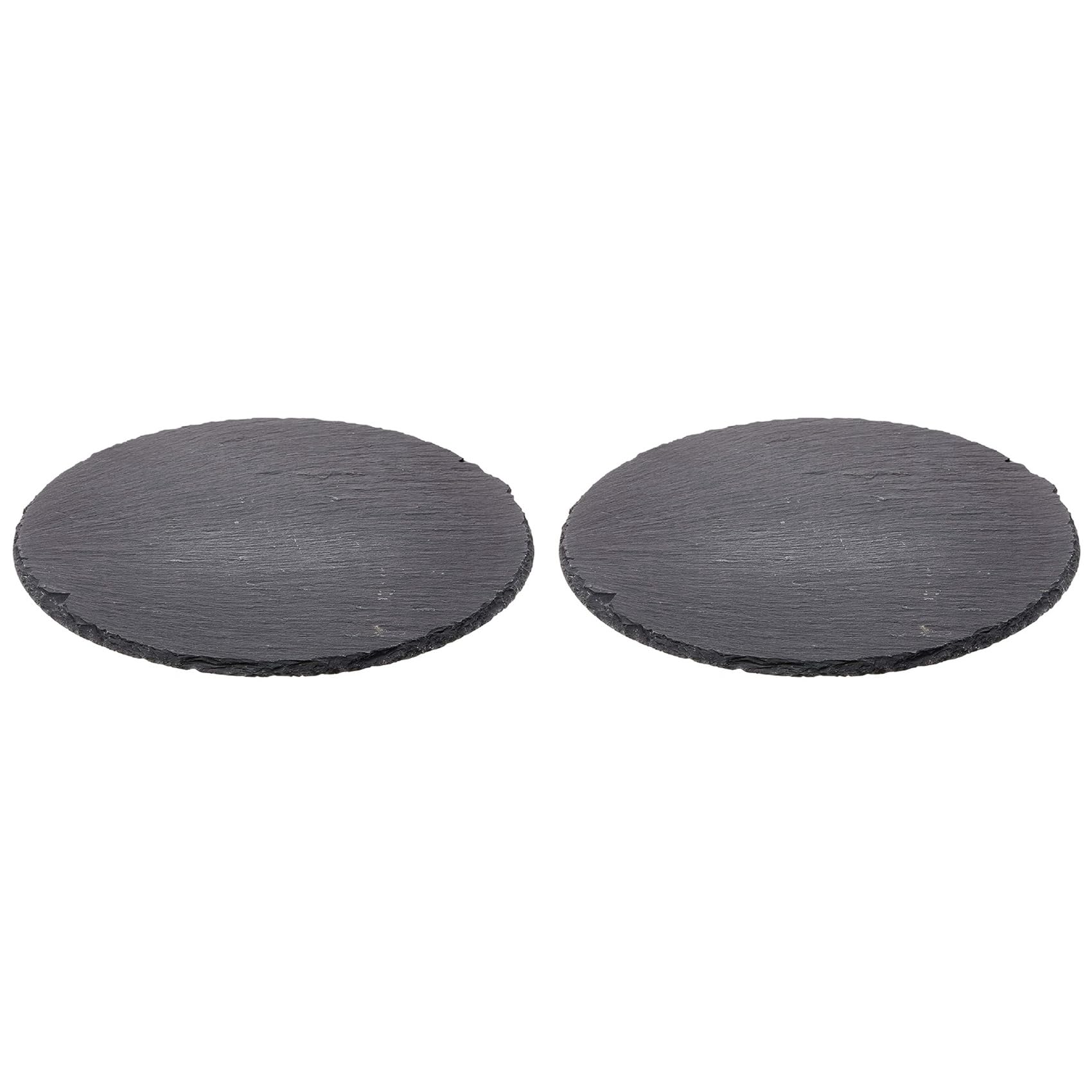 Hndhbfgrt 2X Round Cheese Board, Natural Stone Tray for Serving Cheese, Charcuterie, Sushi, Appetizers, and
