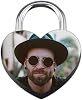MeMeDIY Personalized Love Lock Heart Shaped Custom Engraving Picture Photo Name Date for Couple Him & Her Love Bridge Padlock