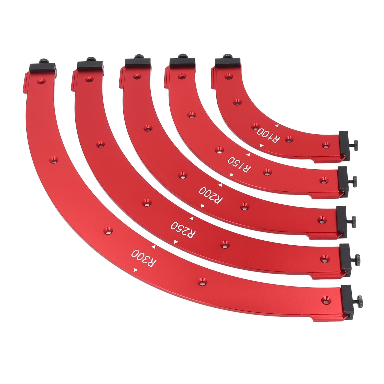 Aluminum Corner Jig Template Set for Woodworking R100-R300 Radius