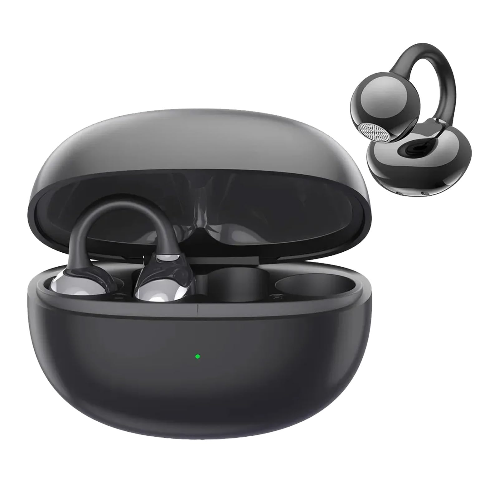 ZTOOSURU Kabellose Bluetooth-Kopfhörer, Sport-Kopfhörer, Bluetooth 5.4, 8 Stunden Akkulaufzeit, leicht und stabil, nur 4,8 g, offener Clip, geeignet für Sport und Laufen (Schwarz)
