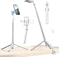 ULANZI Tripé magnético TT88 para iPhone 17, bastão de selfie extensível de 57 polegadas com controle remoto, clipe de telefone 2 em 1 e dois suportes de sapata fria - tripé de telefone leve para