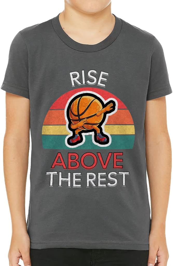 Rise Above The Rest Kids' T-Shirt - Inspirational T-Shirt - Basketball Tee Shirt for Kids
