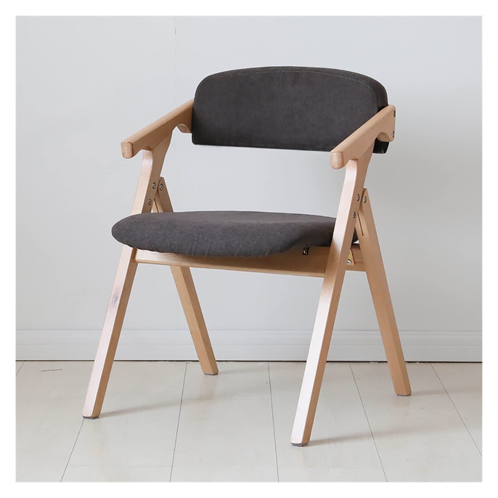 Chaise pliante avec dossier rembourré et accoudoirs confort