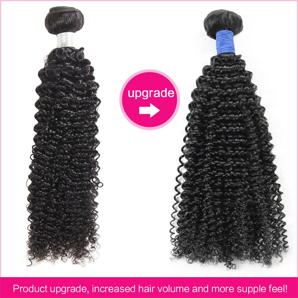 RemeeHi Afro Kinky Curly Hair Extensions Kręcone włosy, naturalne czarne przedłużki włosów dla kobiet, 25 cm