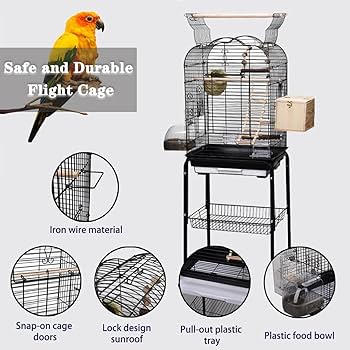 モル 鳥かご Amazon | 鳥かご インコ ユニバーサルホイール*脱走防止ドア