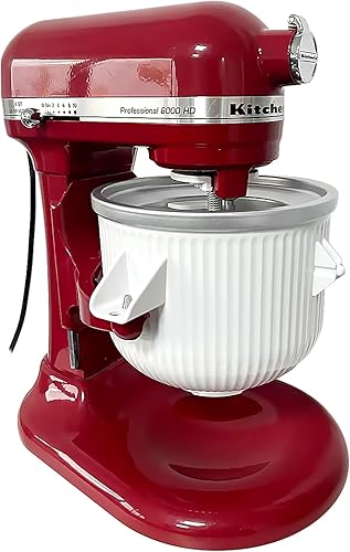Miniatura 8 de Gdrtwwh Accesorio de helado para batidora de pie Kitchenaid, máquina de helado y sorbete, se adapta a Kitchenaid 4.5-5Qt batidora de pie y