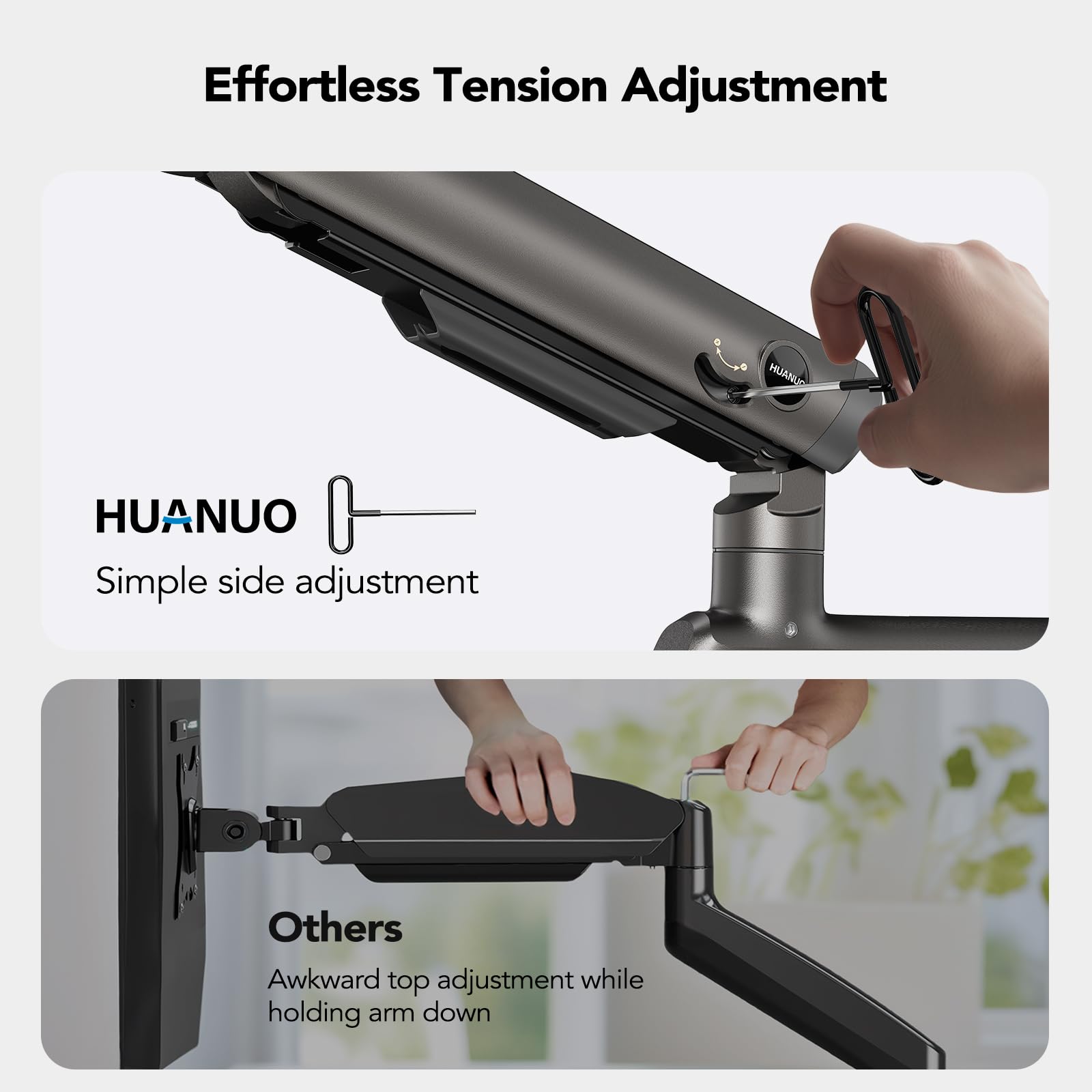 ARES WING Monitorhouder, 2 monitoren voor 17-49 inch platte en gebogen schermen, beeldschermhouder, 2 monitoren, gasveer, in hoogte verstelbaar, zwenkbaar, VESA 75/100 mm, 2-20 kg/arm ARES WING Monitorhouder, 2 monitoren voor 17-49 inch platte en gebogen schermen, beeldschermhouder, 2 monitoren, gasveer, in hoogte verstelbaar, zwenkbaar, VESA 75/100 mm, 2-20 kg/arm