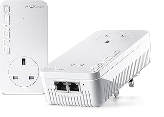 devolo Magic 2–2400 Wi-Fi 5 Next: Starter Kit | 4k/ 8k UHD Streaming | Stable Home Working (Up to 2400 Mbps Powerline, Mesh WiFi 5, G.hn, 3x Gb LAN ports)