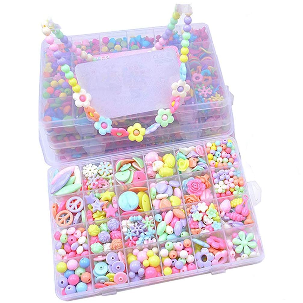 TREXEE Craft Diy 470Pcs Bead Set | Necklace Bracelets Jewelry Making Kits Colorful Acrylic Crafting Beads Kit Box With Accessories For Kids, Multicolour (B0CPG5LTGC) Amazon Price History, Amazon Price Tracker