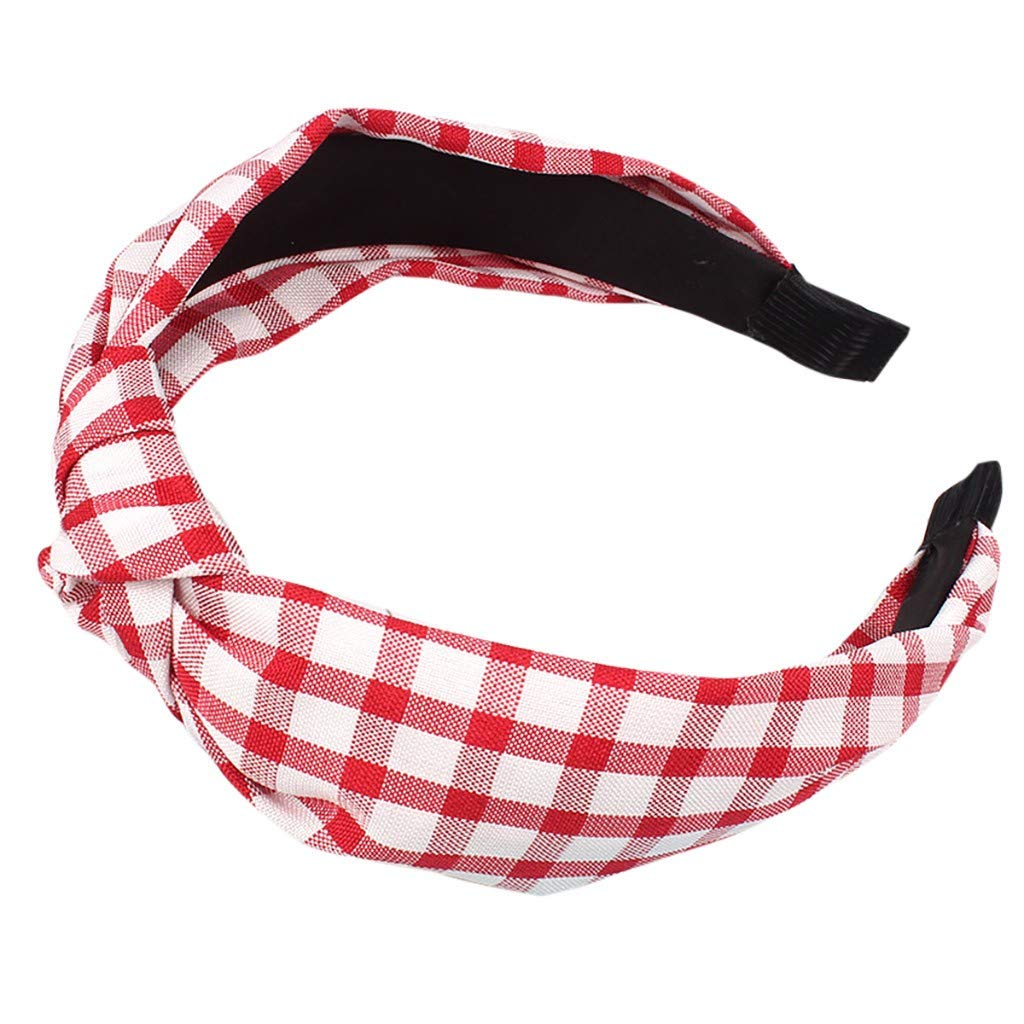 BUKEZH Womens Fashion Velvet Bow Plaid Headband New Beautiful Striped Hairband Bow Tie Velvet Wide-Brimmed Headwrap (G - Pink) : Beauty & Personal Care