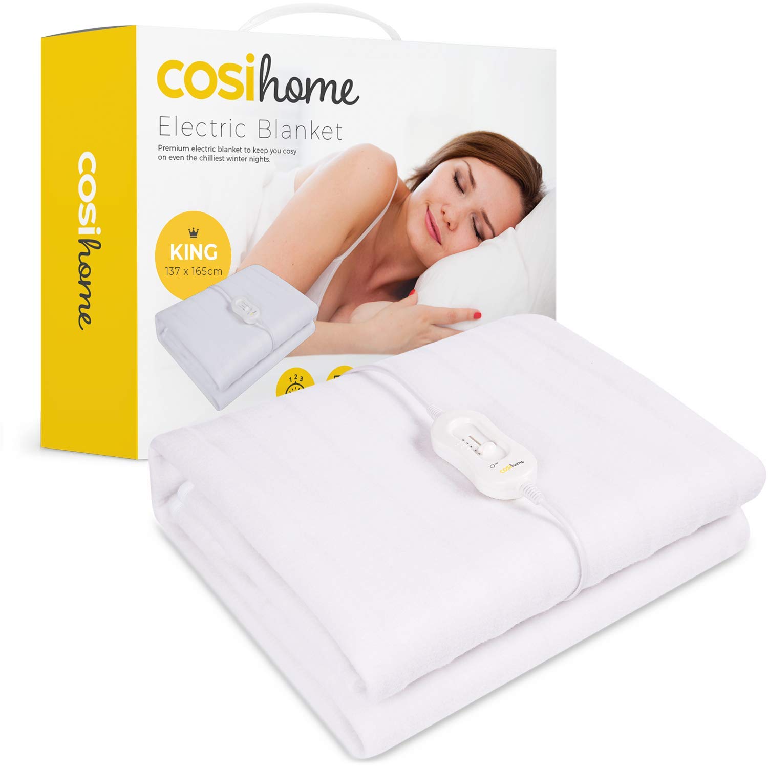 Premium Comfort King Size Electric Blanket Control with 3 Heat