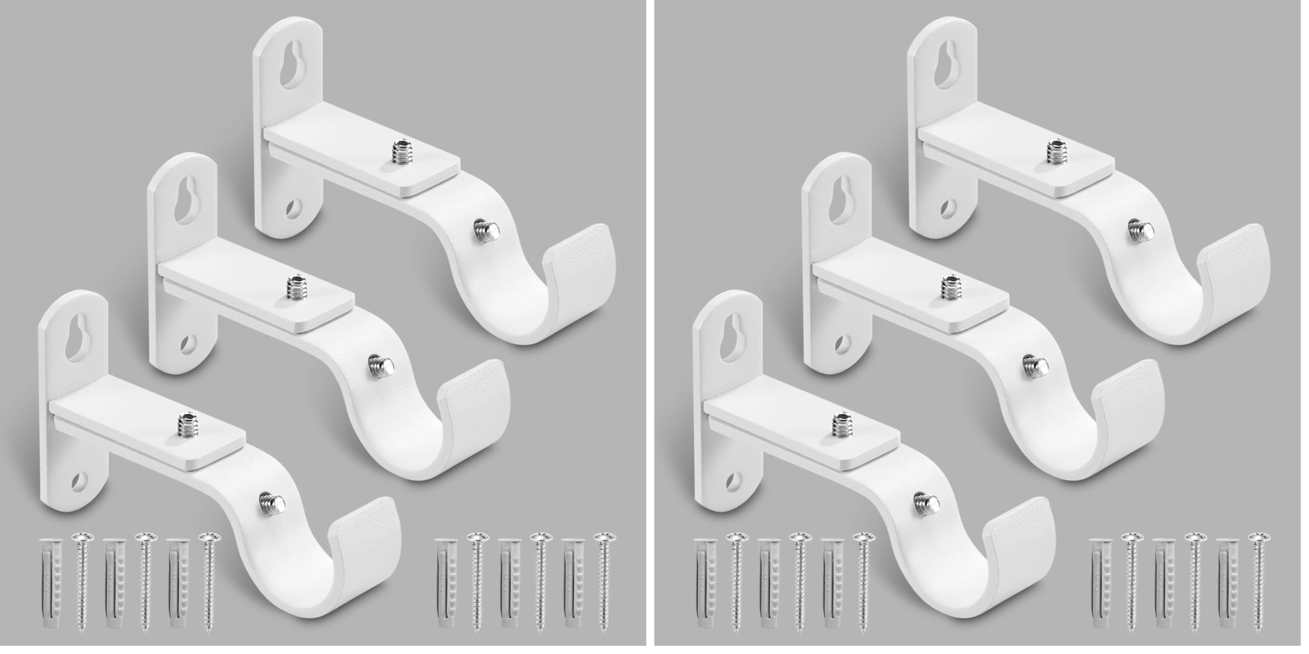 Curtain Rod Brackets - 3 Pack, Black -20