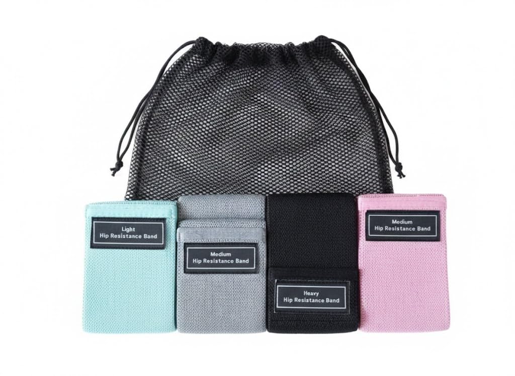 Anti-Slip Workout Elastic Resistance Bands – Fit-U 4-Pack