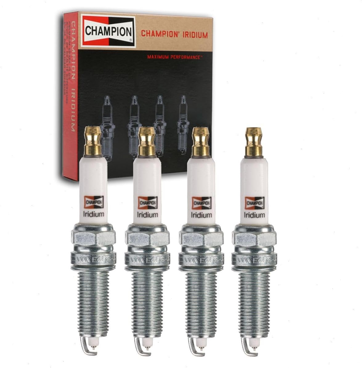 4 pc Champion Iridium Spark Plugs compatible with Hyundai Tucson 1.6L 2.0L 2.4L L4 2014-2019