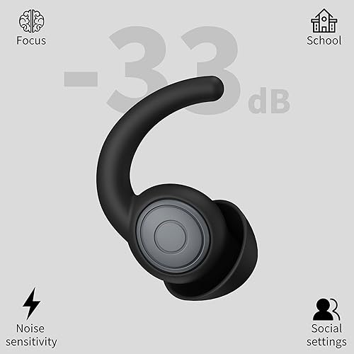 Miniatura 2 de Tapones para los oídos para dormir, 2 pares  38 dB NRR más alto de cancelación de ruido tapones para los oídos para dormir, bloqueo de sonido,