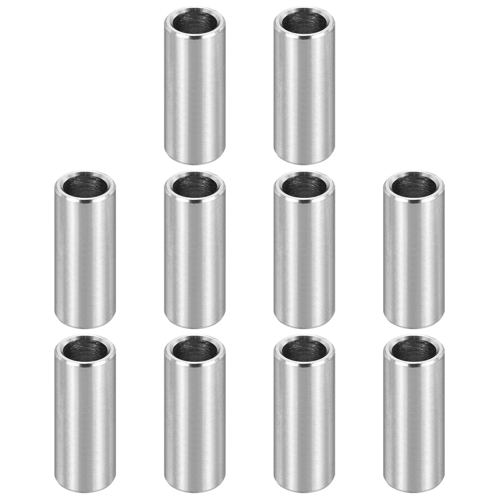 PATIKIL M7 Stainless Steel Spacers, 12Pcs Metal Spacer 7mm ID x 10mm OD x 30mm l Screw Standoff for 1/4" or M7 Screw