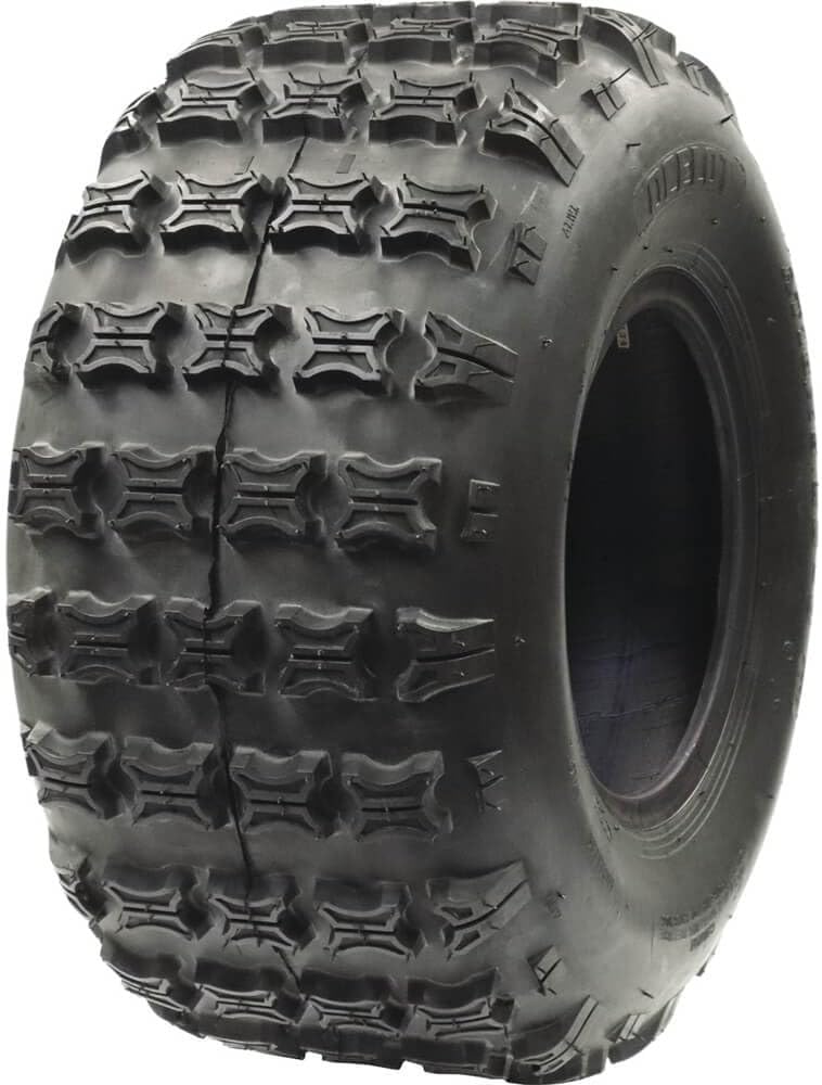 Ocelot P316 Rear 18x9.5-8 ATV Tire – 4 Ply Rated Tubeless Quad Sport Tire – Split Lug Design for Superior Grip & Cornering Control on Hard Pack Terrain – Smooth, Quiet Ride – Comparable to ITP