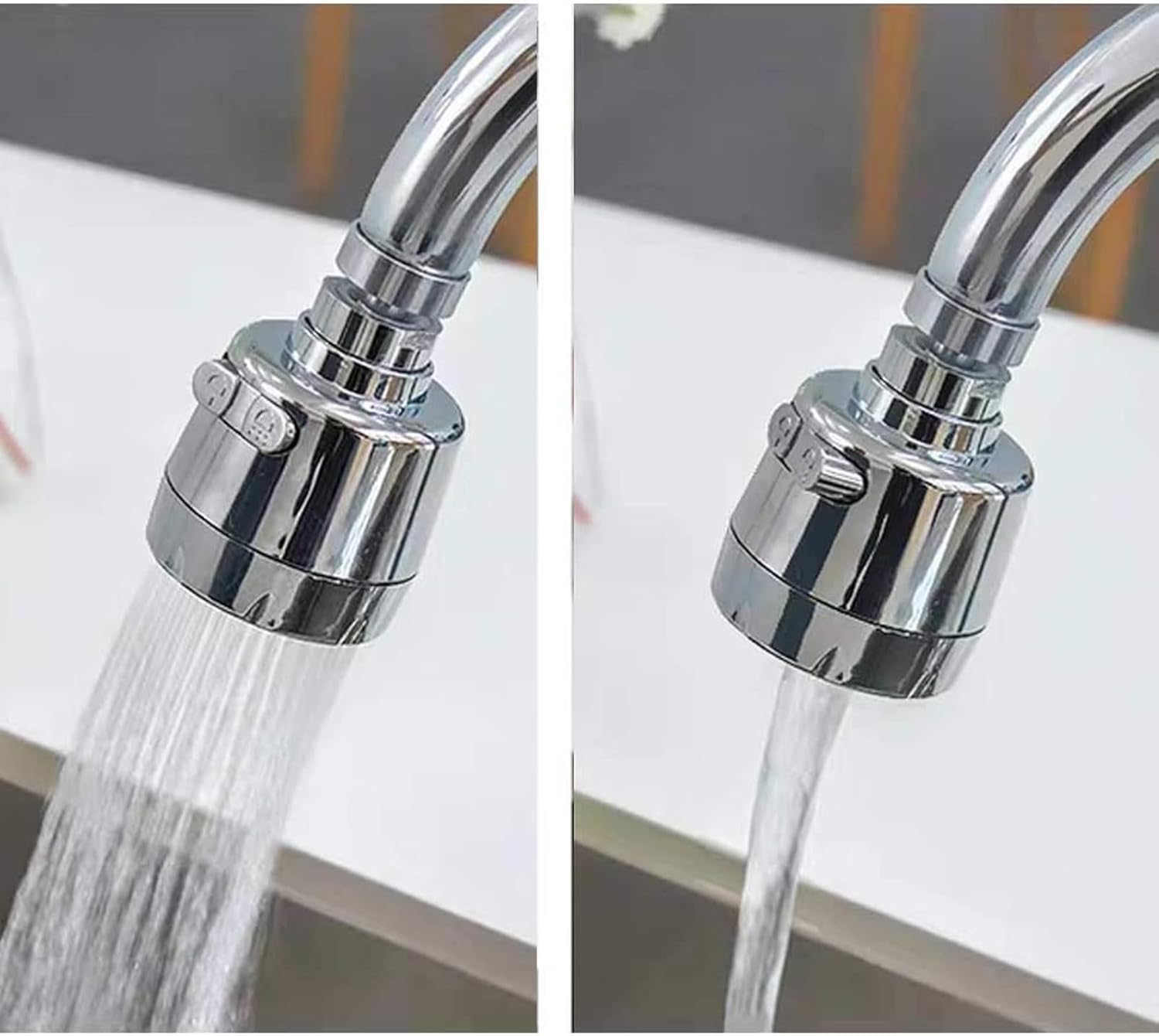 360° Rotatable Faucet Extender, Multi-Spray Nozzle with Flexible Hose, Kitchen Sink Aerator Attachment