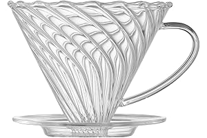 Borosilicate Glass Pour Over Coffee Dripper with Handle