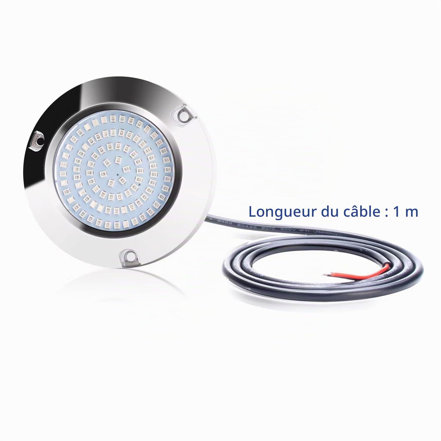 Lumières de bateau sous-marines 90 LED, bleu, DC10-30 V IP68, montage en