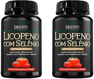 Kit 2 Licopeno de Tomate com Selênio - Suplemento Antioxidante 60 Cápsulas Oleosas Bioklein