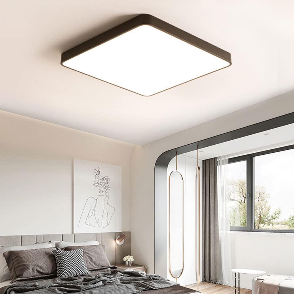 Luce Moderna del soffitto del LED, apparecchio dimmerabile a 3 Colori Ultra Sottile, Design Bianco Acrilico per corridoio, Cucina, Camera da Letto e Illuminazione del seminterrato