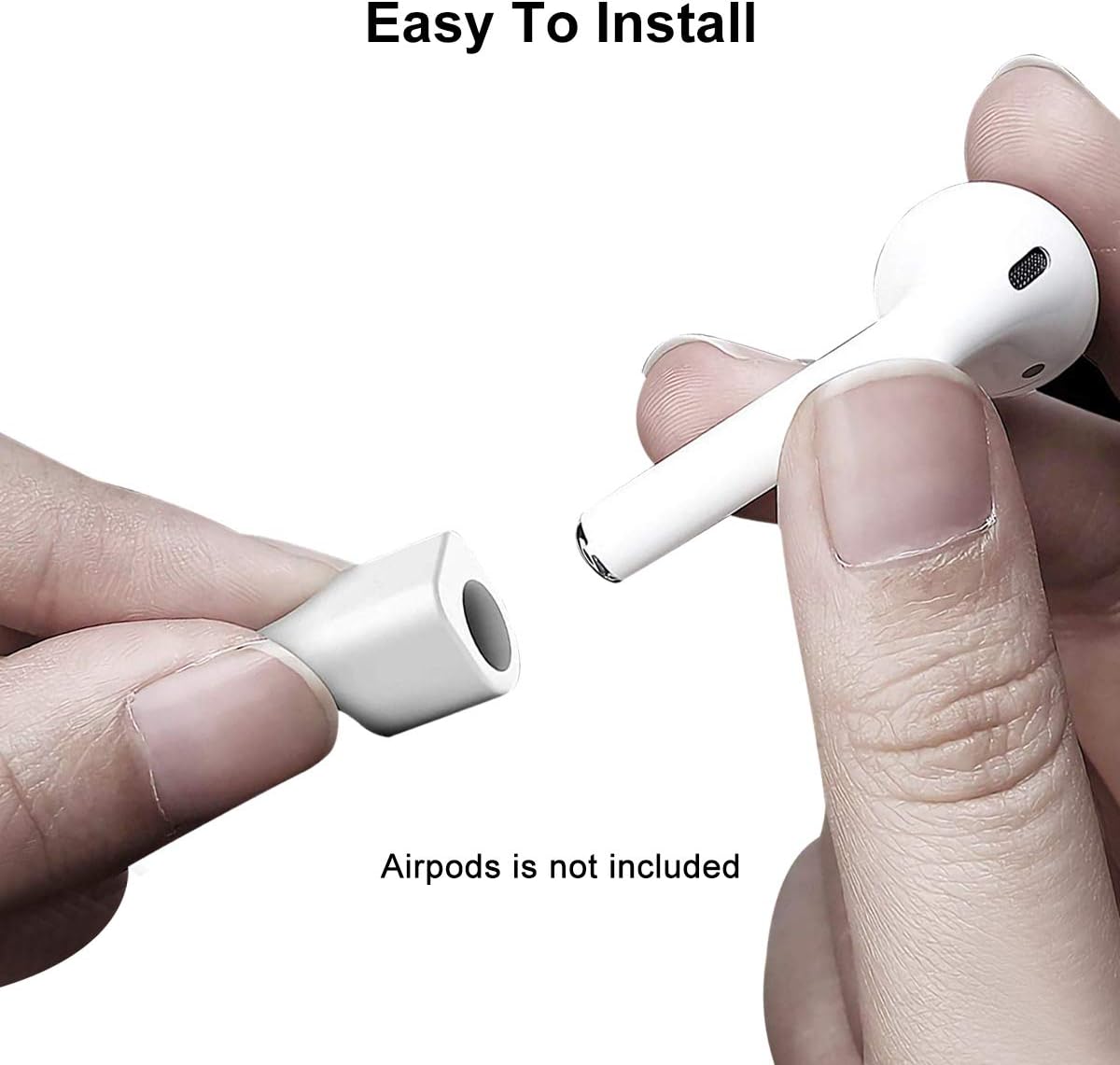 Best [2 Pack] Beeyoka Magnetic Strap for Airpods Silicone Anti-Lost Strap with Strong Magnetic Adsorption Connector Sports Neck Around Cord Strap for Airpods 2/1 (Black+White)