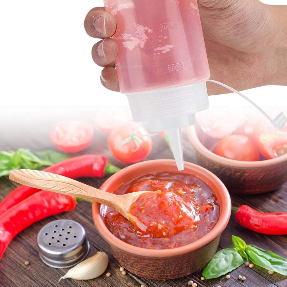 Grandi bottiglie per condimenti da spremere con ugelli Ketchup Salse