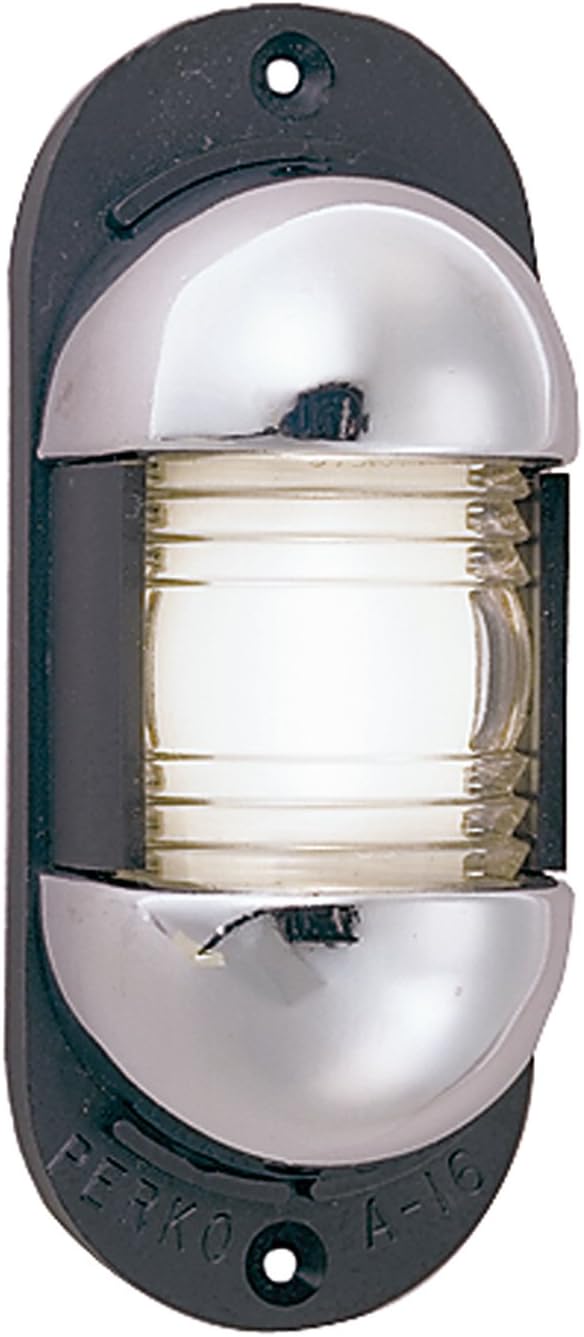 Perko1332DP0CHR Vertical-Mount Stern Light with Black Polymer Base - 3-3/4" Length x 1-1/2" Width x 1-3/8" Projection