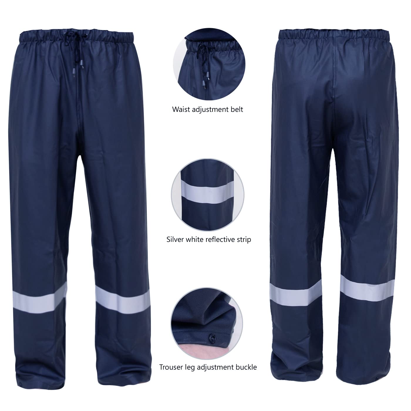 Tuta antipioggia per uomo e donna, pesante, impermeabile, impermeabile (giacca + pantaloni), set con cappuccio antivento, abbigliamento da lavoro