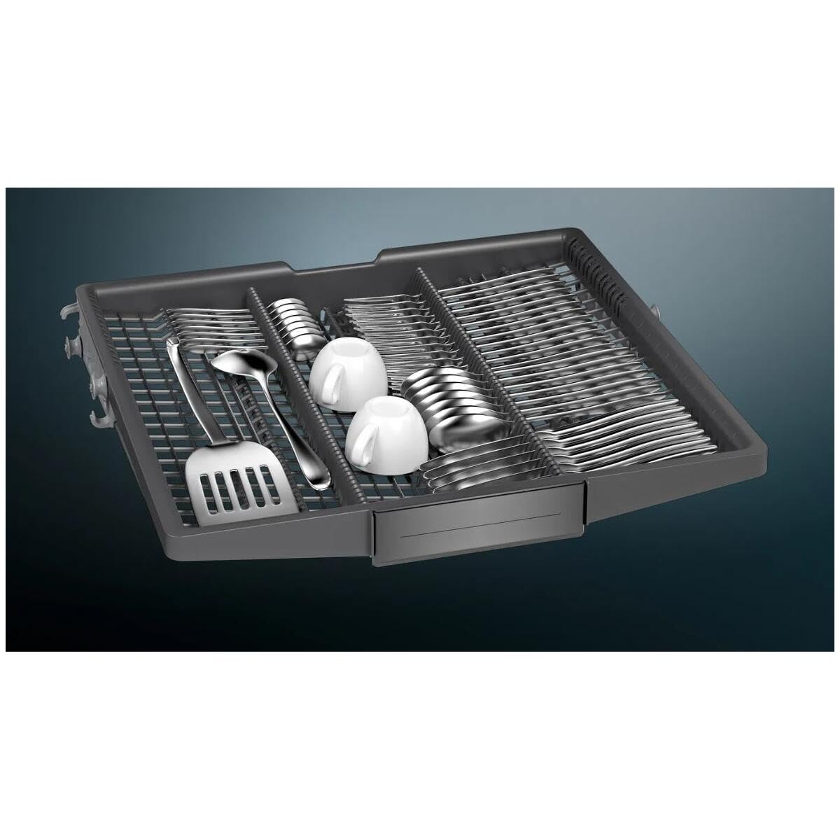 Siemens SX65ZX07CE, iQ500 Lave-vaisselle intelligent, entièrement intégré, XXL, tiroir à couverts, fabriqué en Allemagne, séchage zéolithe, extra silencieux, aquaStop, programme court varioSpeed, avec