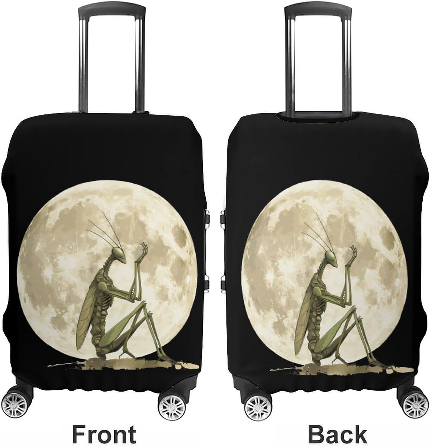 Praying Mantis And Moon Suitcase Covers for Luggage Carry On Cover Travel Accessories Fit 19-32 Inch image 3