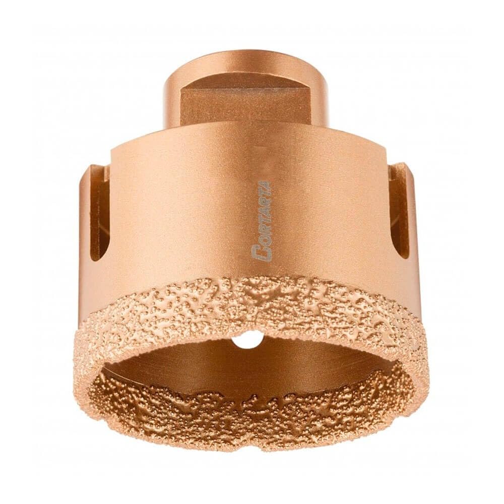 Broca diamantada corte seco 64 mm couronne robuste pour perçage net