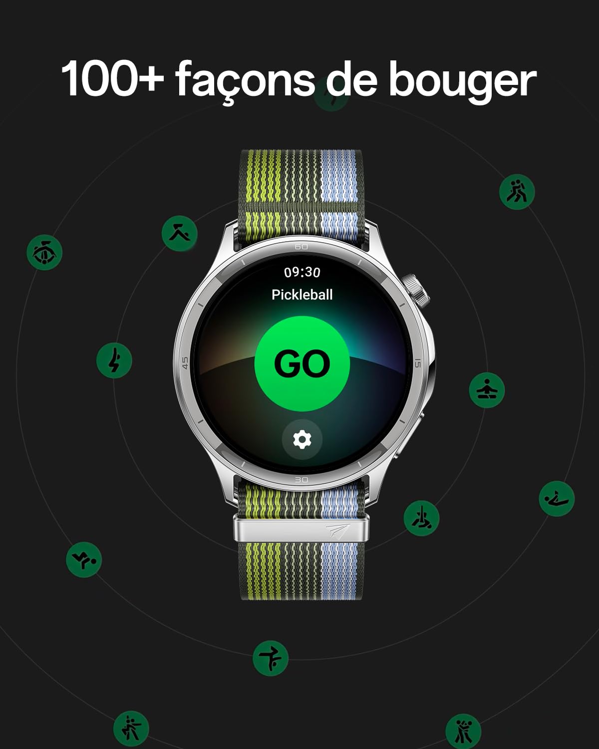 OPPO Watch S Montre Connectée, Écran AMOLED 1,46" 3000 Nits, Design Ultra-Mince en Acier Inoxydable, Batterie 10 Jours, Suivi Sommeil SpO2 Cardiaque, 100+ Modes Sport, Appels Bluetooth, 5ATM, Sliver