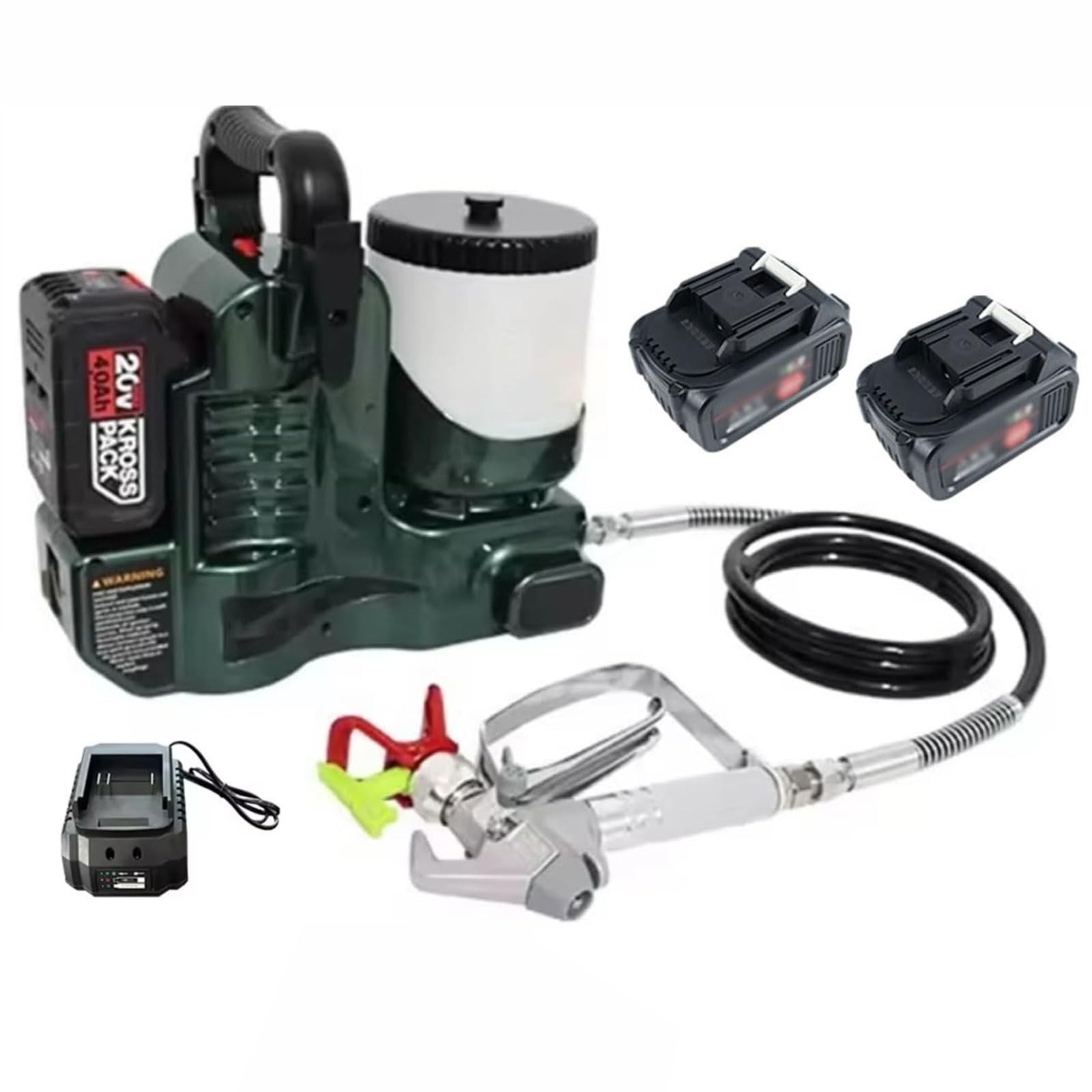 Pulvérisateur de peinture sans air pistolet Hvlp de 1,1 L/min pour clôtures et murs