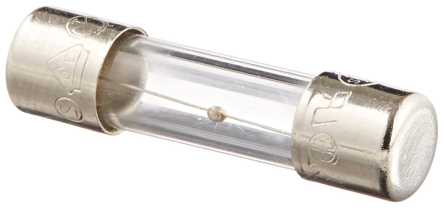Mersen GSC Glass/Ceramic Time-Delay Electronic Fuse, 250VAC/125VAC, 100A/10kA, 2 Ampere, 5mm Diameter x 20mm Length