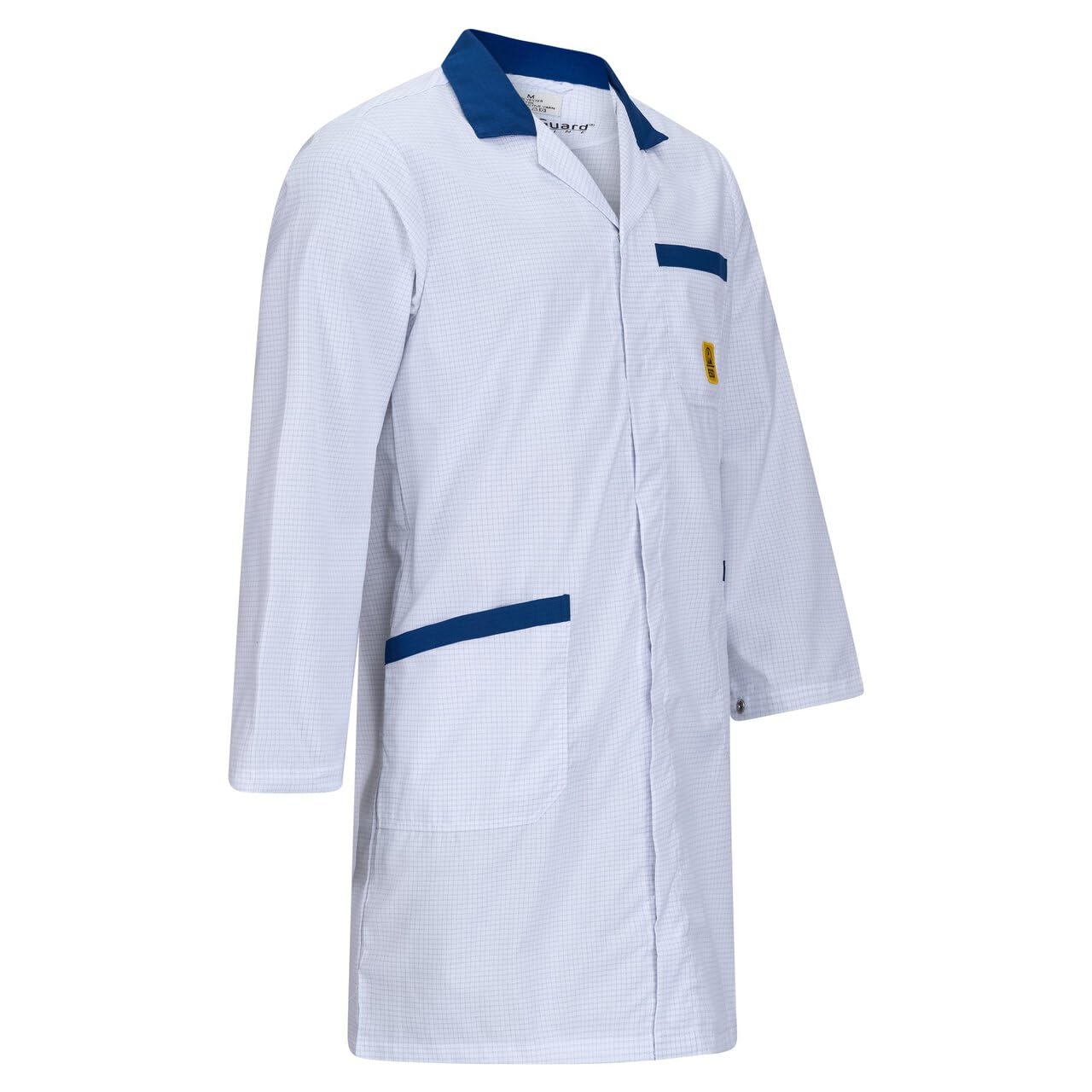 Safe Guard ESD-Arbeitsmantel Pro Line, 146 g/m², weiß/blau