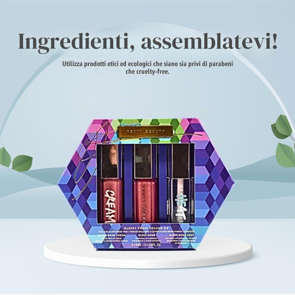 Fenty Glossy Posse Volume 6.0 Full-size Gloss Bomb Trio – Lip Gloss Set
