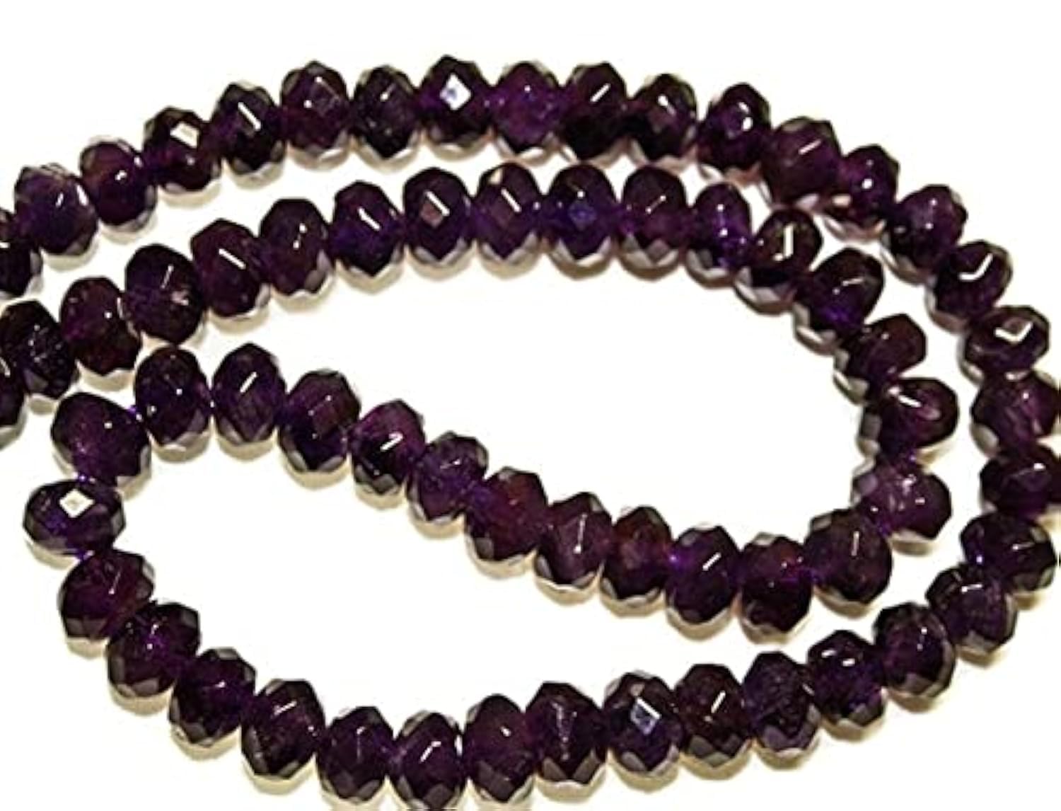 Améthyste naturelle facettée pour création bijoux fil perles rondelles 8mm