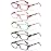 Kerecsen Reading Glasses 5 Pairs Fashion Ladies Readers Spring Hinge with Pattern Print Eyeglasses for Women (Mix Color -8, 1.50)