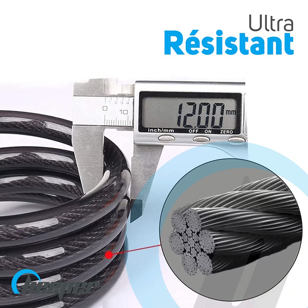 Lucchetto per monopattino elettrico, a catena 36,6, resistente, con