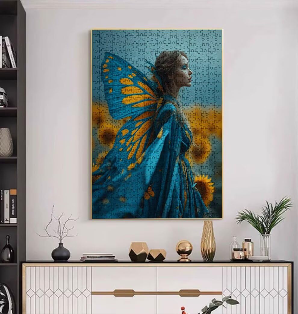 Kobiecy motyl, klasyczne puzzle 5000 sztuk dla dorosłych BLQSBGA7-370 | Wyzwanie Zagadki, Gry Logiczne Cała Rodzina, Stres, Wystrój Domu Miłośnicy Puzzle