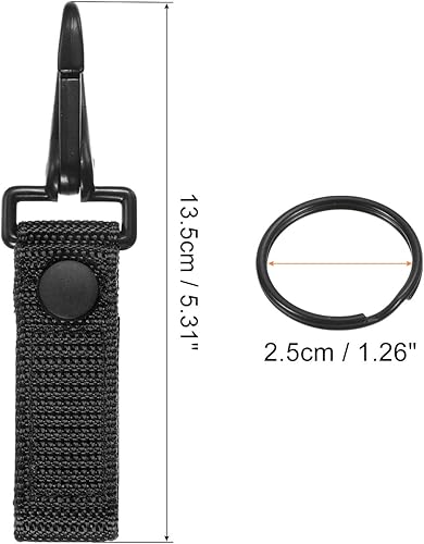 Miniatura 2 de PATIKIL Llavero de nailon con correa de nailon para colgar con soporte de llave a presión