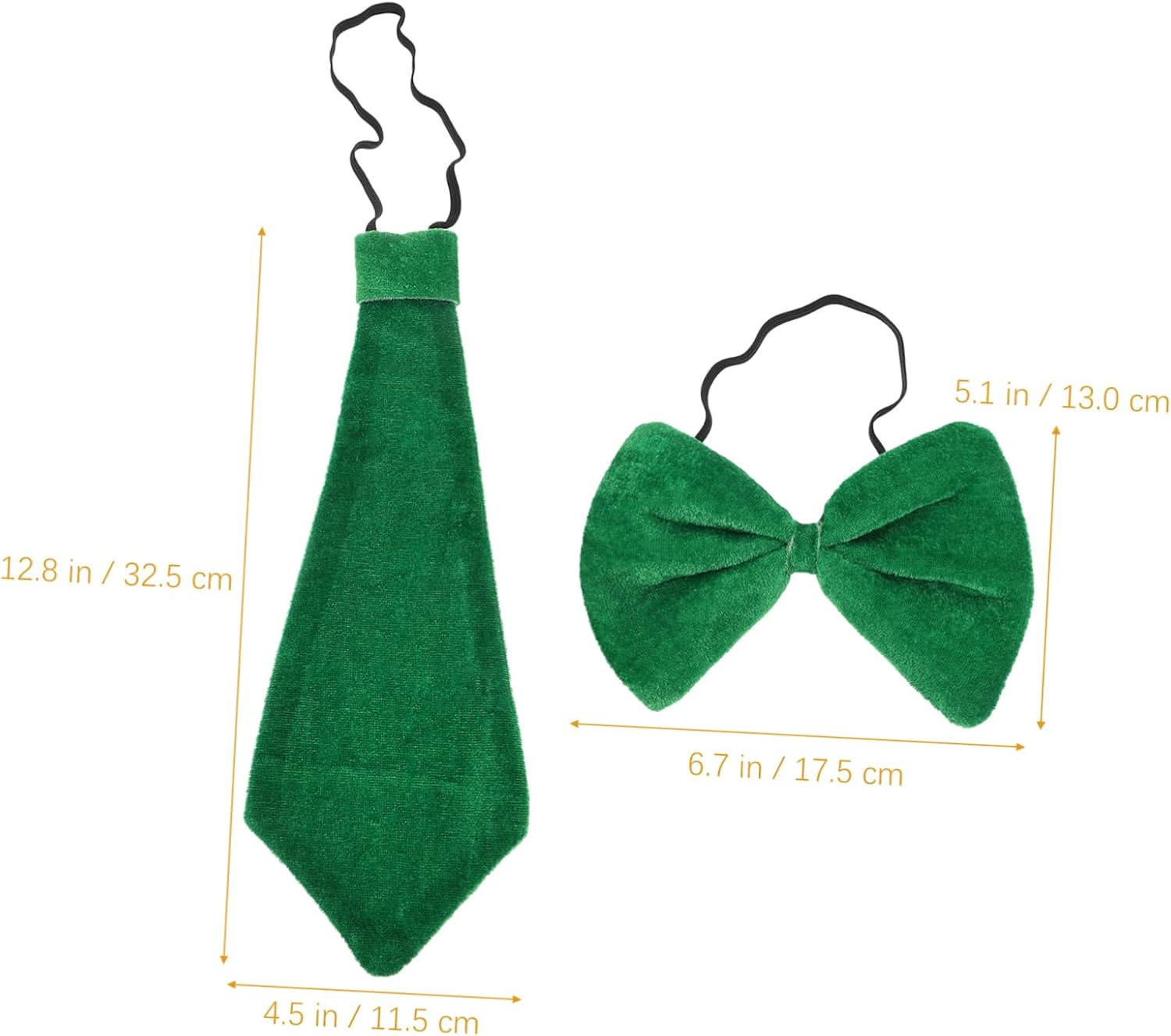 VALICLUD 1set Decorative Necktie and Bow Tie for Men for Patrick's Day Celebration Comfortable Material Stylish Design Party Accessory
