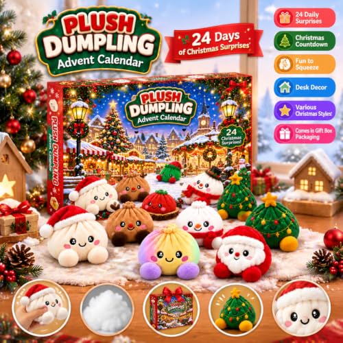 Christmas Plush Dumpling Advent Calendar 2026, 24 Days Countdown Calendar, Festive Holiday Gift Adults - image 6
