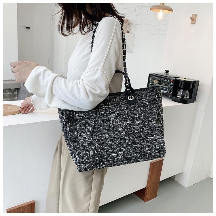 Women's Large Capacity Canvas Tote Bag - Versatile Hobo Shoulder & Crossbody Handbag for Beach & Vacation3