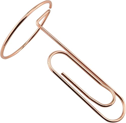 Miniatura 3 de HJGarden 1 soporte para notas de estudio de oficina, clip de escritorio, soporte para notas, clip de papel, organizador de notas (oro rosa)