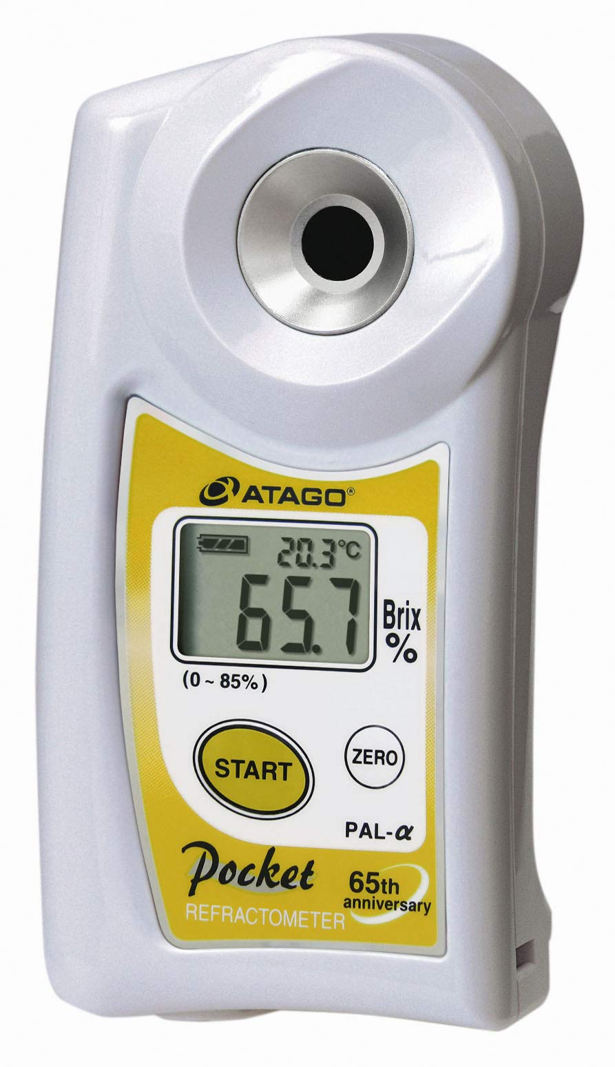 Atago 3840 Digital Hand Held Pocket Refractometer, 0.0-85.0% Brix