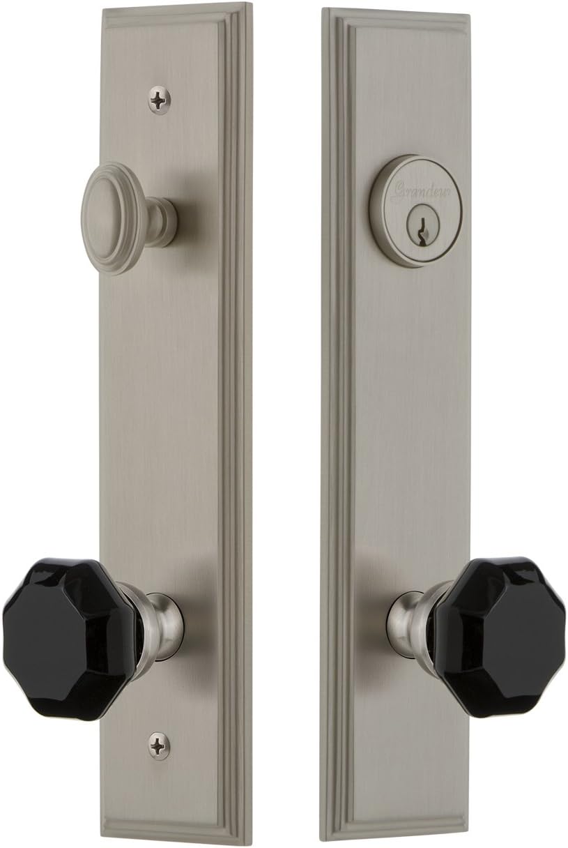 Grandeur Hardware 852061Entry SET852061 Made of Solid, Forged Brass for Long Lasting Durability, Backset Size: 2.375", Lifetime Brass