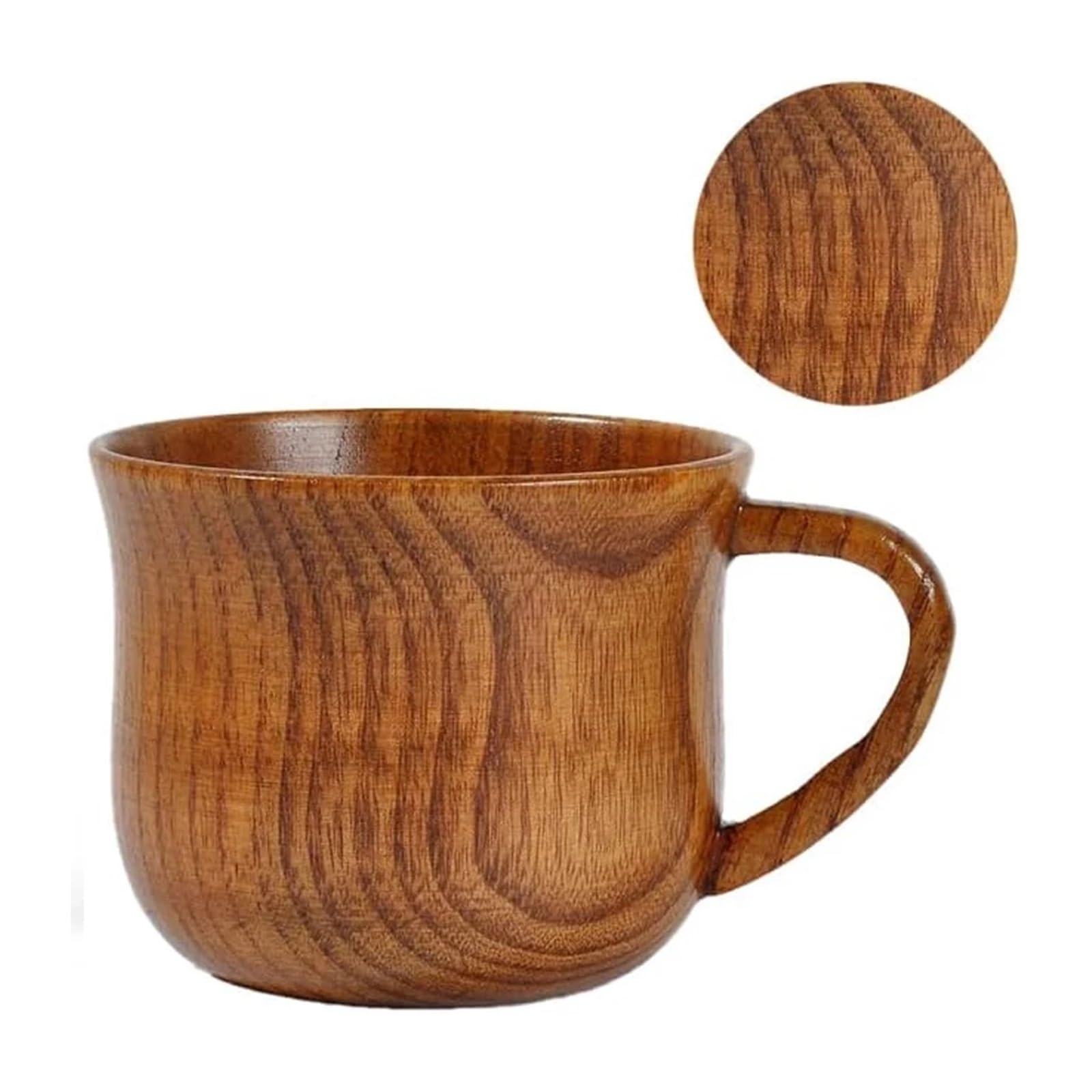 Kaffeebecher aus Holz 1/4 Packung 200 ml Holztasse, natürliches Massivholz, Trinkgeschirr, Teetasse, geeignet for Trinken von Tee, Milch, Kaffee und anderen Getränken(4pcs)